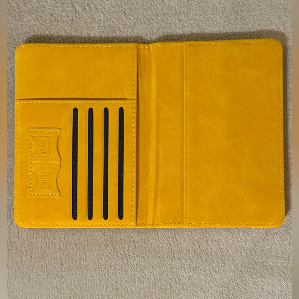 Los Angeles Lakers Embossed Passport Holder in Golden Yellow with Elastic Strap